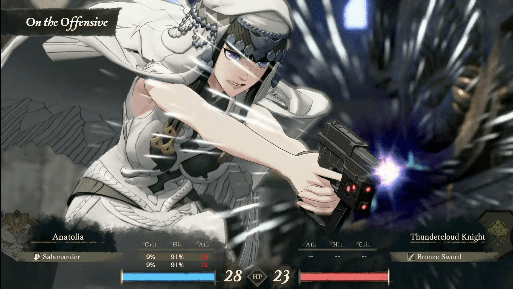 One of the more unique weapons shown in Fire Emblem: Fortune's Weave are gauntlets that resemble... a gun?!